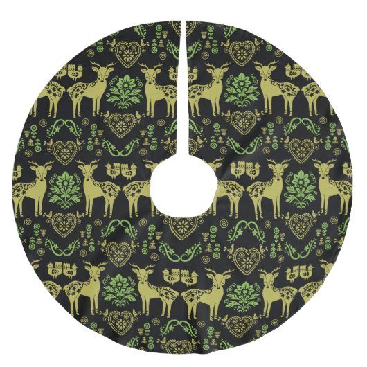 Rosemaling Noorse volkskunst Kerstboom Rok (Voorkant)