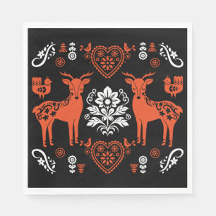 Rosemaling Noorse volkskunst Servet