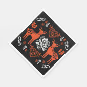 Rosemaling Noorse volkskunst Servet (Hoek)