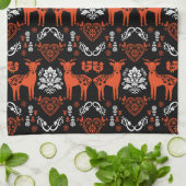 Rosemaling Noorse volkskunst Theedoek (Gevouwen)