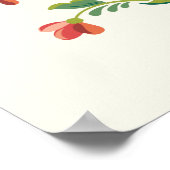 Rosemaling Red en Roze Poster (Hoek)