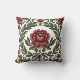 rosemaling Throw Pillow Kussen