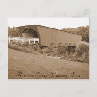 Roseman Bridge Winterset, Iowa Briefkaart