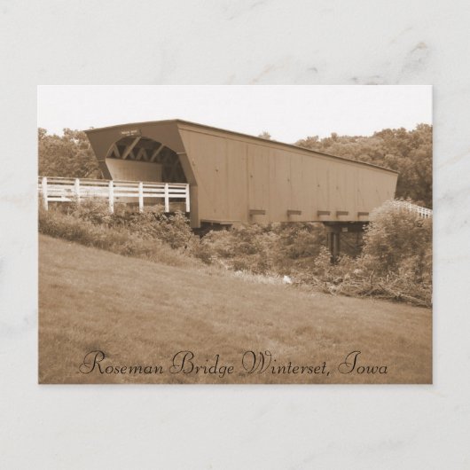 Roseman Bridge Winterset, Iowa Briefkaart (Voorkant)