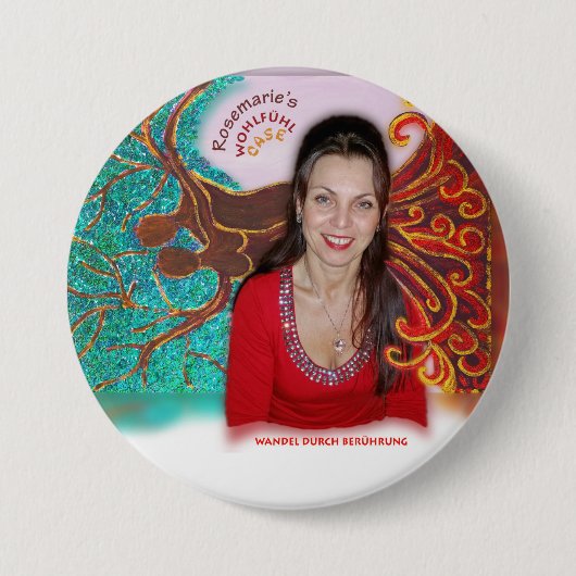 Rosemarie's Wohlfühl Oase Stiftf 7,2 cm rund Ronde Button 7,6 Cm (Voorkant)