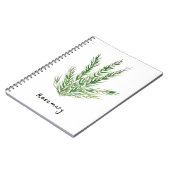 Rosemarische kruiden  tuintuinen waterverf notitieboek (Linkerzijde)