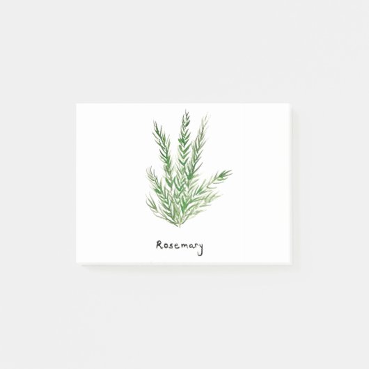 Rosemarische kruiden  tuintuinen waterverf post-it® notes (Voorkant)