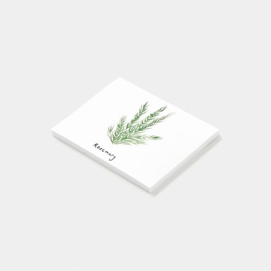 Rosemarische kruiden  tuintuinen waterverf post-it® notes (Schuin)