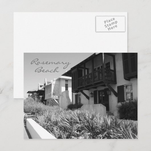 Rosemary Beach Black & White Briefkaart (Voorkant / Achterkant)