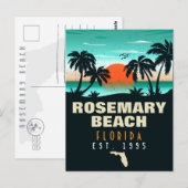 Rosemary Beach Florida  Retro Sunset 80's Briefkaart (Voorkant / Achterkant)