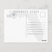 Rosemary Beach Florida Retro Sunset 80's Briefkaart (Achterkant)