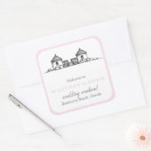 Rosemary Beach Welkomstlabel Vierkante Sticker (Envelop)