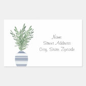 Rosemary & Blue Striped Vase Labels (Voorkant)