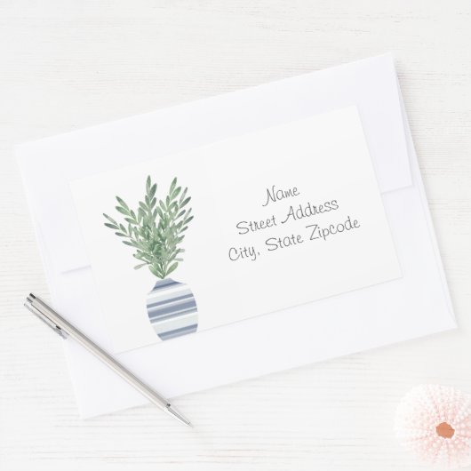 Rosemary & Blue Striped Vase Labels (Envelop)
