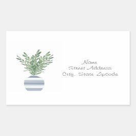 Rosemary & Blue Striped Vase Labels