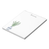 Rosemary & Blue Striped Vase Notitieblok (Linkerzijde)