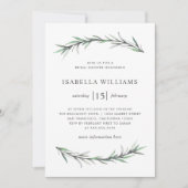 Rosemary Botanical Vrijgezellenfeest Fotouitnodigi Kaart (Voorkant)