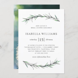 Rosemary Botanical Vrijgezellenfeest Fotouitnodigi Kaart