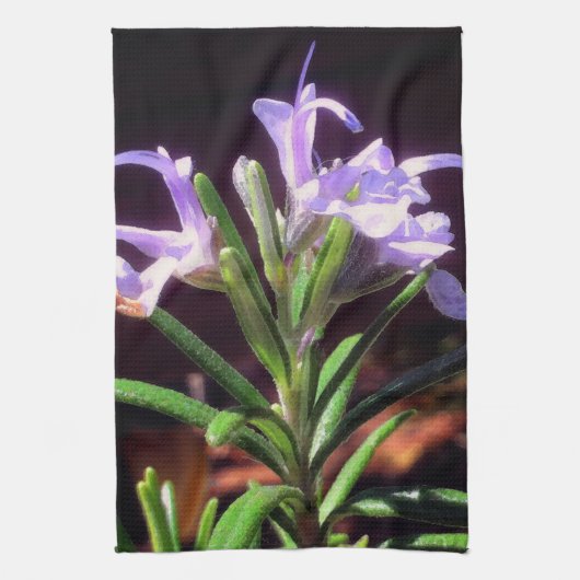 Rosemary Flowers Theedoek (Verticaal)