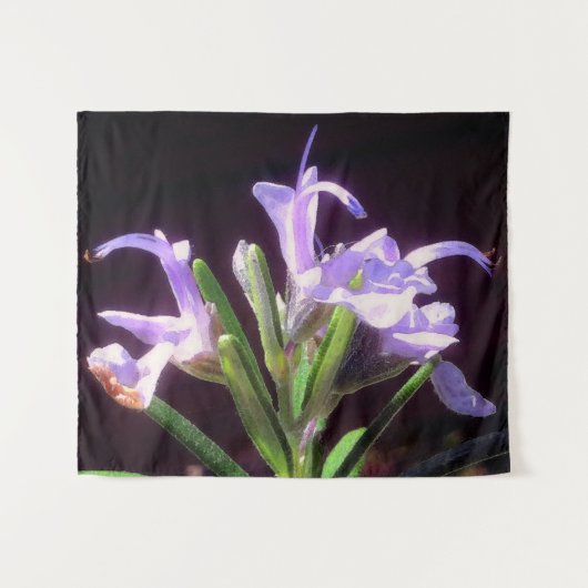 Rosemary Flowers Wandkleed (Voorkant (horizontaal))