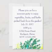 Rosemary Garden Party Uitnodiging (Achterkant)