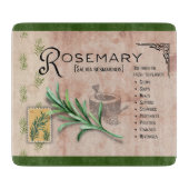 Rosemary Herb Botanical Info Small Cutting Board Snijplank (Voorkant)