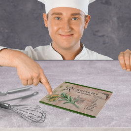 Rosemary Herb Botanical Info Small Cutting Board Snijplank
