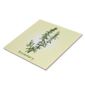 Rosemary Herb botanische kunstkeramische Tegel Tegeltje (Zijkant)