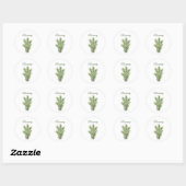 Rosemary Herb Greenery Kitchen Culinaire Groene Ki Ronde Sticker (Vel)