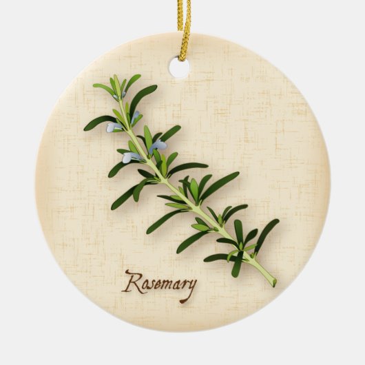 Rosemary Herb Keramisch Ornament (Voorkant)