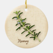 Rosemary Herb Keramisch Ornament (Achterkant)
