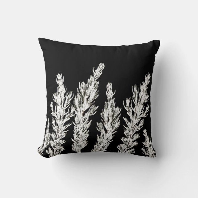 Rosemary Herb Leaves Branch Cushion Sierkussen (Voorkant)