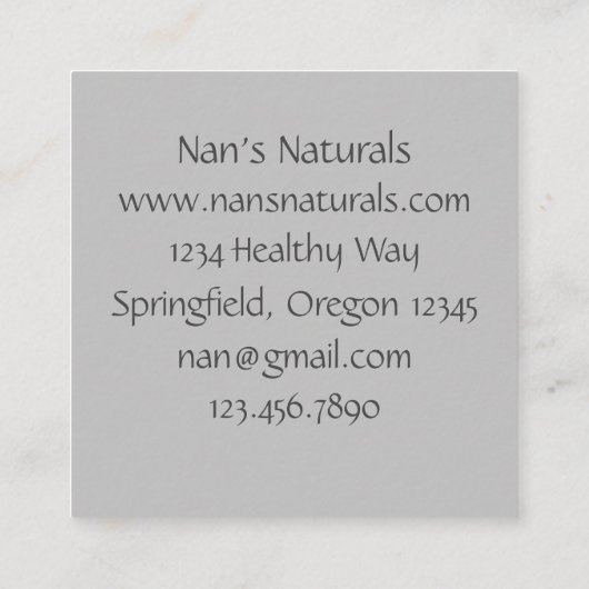 Rosemary Herb Plant Bedankt voor je aankoop Vierkante Visitekaartje (Achterkant)