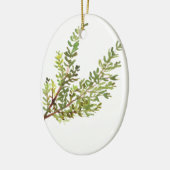 Rosemary herb Waterverf greenerbs green Keramisch Ornament (Links)
