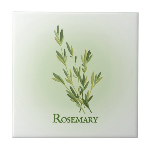 Rosemary Herbal Design Ceramic Tegel Tegeltje (Voorkant)