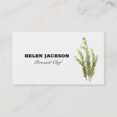 Rosemary Herbs Culinal Chef Visitekaartje (Voorkant)