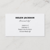 Rosemary Herbs Culinal Chef Visitekaartje (Achterkant)