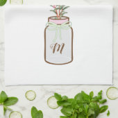 Rosemary Herbs in Jar Monogram Theedoek (Gevouwen)