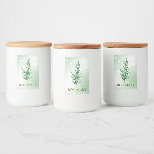 Rosemary Herbs Label Voedselcontainer Etiket (Flessen)