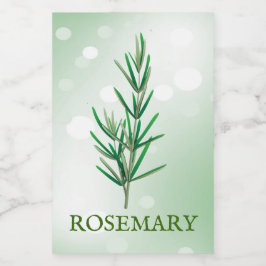 Rosemary Herbs Label Voedselcontainer Etiket