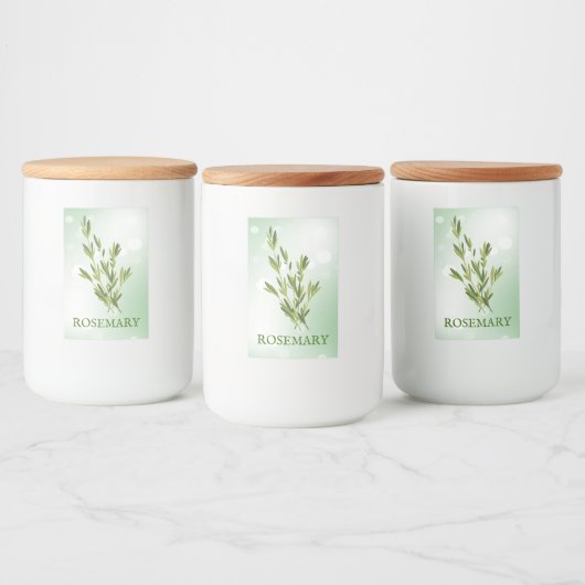 Rosemary Herbs Label Voedselcontainer Etiket (Flessen)