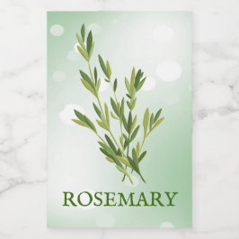 Rosemary Herbs Label Voedselcontainer Etiket