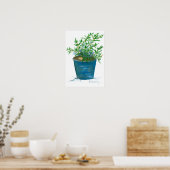 Rosemary Kitchen Herb Plant Waterverf schilderen Poster (Keuken)