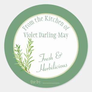 Rosemary Kruiden - Thuisgemaakte Bakkerij Cadeau V Ronde Sticker