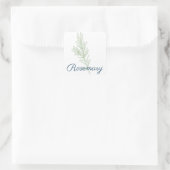 Rosemary Plant Vierkante Sticker (Tas)