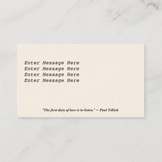 Rosemary Sage: Visitekaartjes voor verzorgers (Achterkant)