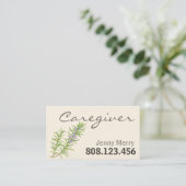 Rosemary Sage: Visitekaartjes voor verzorgers (Staand voorkant)