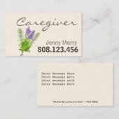 Rosemary Sage: Visitekaartjes voor verzorgers (Voorkant / Achterkant)