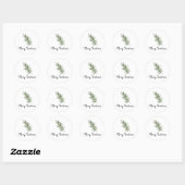 Rosemary Sprig Illustration Classic Round Sticker (Vel)