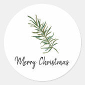 Rosemary Sprig Illustration Classic Round Sticker (Voorkant)